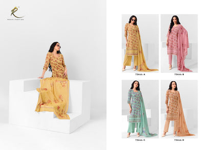 Summer Petals 73444 Rakhi Fashion Mul Cotton Pant Style Suits Supplier Gujarat