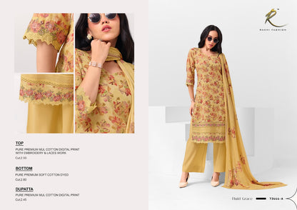 Summer Petals 73444 Rakhi Fashion Mul Cotton Pant Style Suits Supplier Gujarat