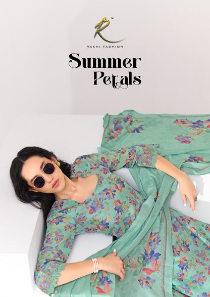 Summer Petals 73444 Rakhi Fashion Mul Cotton Pant Style Suits Supplier Gujarat