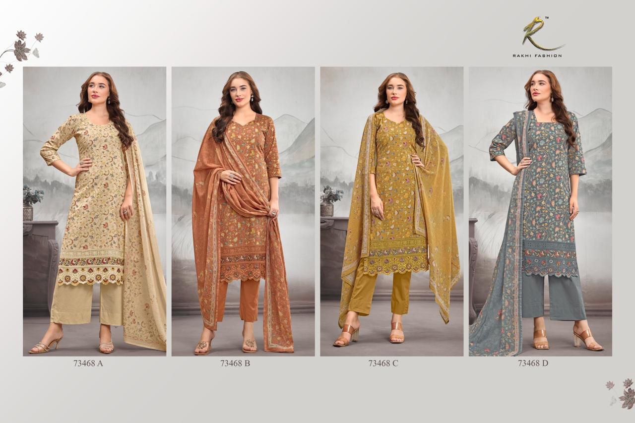 Summer Petals 73468 Rakhi Fashion Soft Cotton Pant Style Suits Wholesale Price