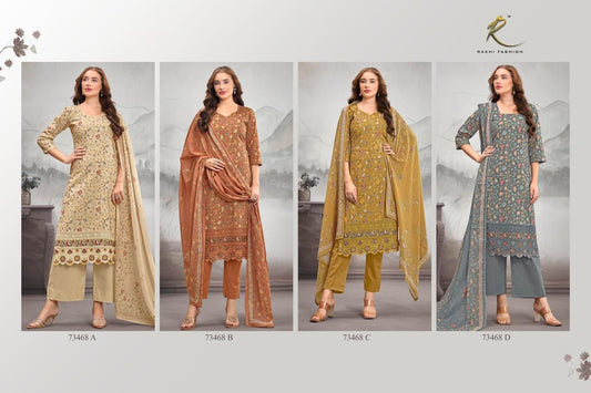 Summer Petals 73468 Rakhi Fashion Soft Cotton Pant Style Suits Wholesale Price