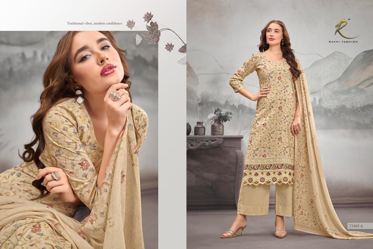 Summer Petals 73468 Rakhi Fashion Soft Cotton Pant Style Suits Wholesale Price
