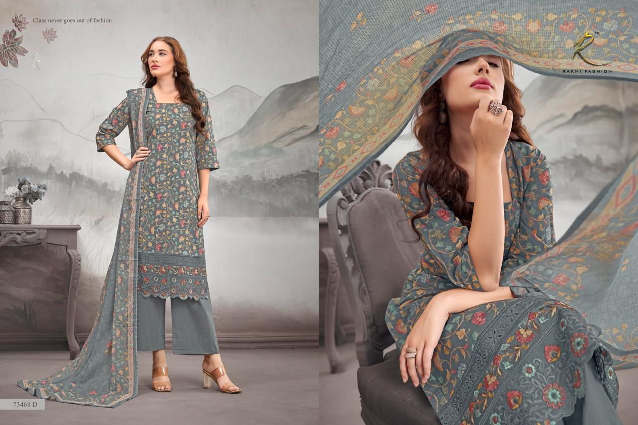 Summer Petals 73468 Rakhi Fashion Soft Cotton Pant Style Suits Wholesale Price