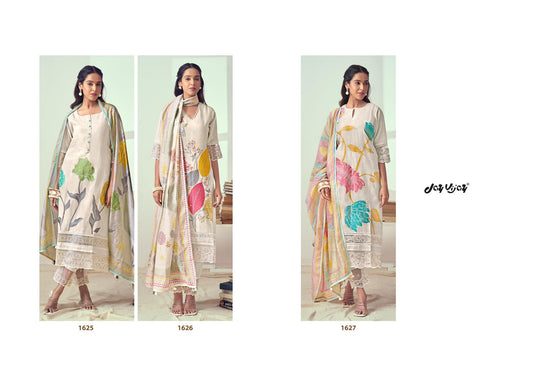 Summer Petals Jay Vijay Linen Jacquard Pant Style Suits