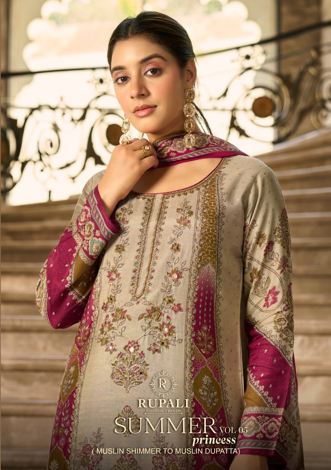 Summer Princess Vol 5 Rupali Viscose Muslin Pant Style Suits Supplier Gujarat