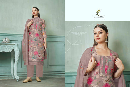 Summer Printkari 73410 Rakhi Fashion Chanderi Pant Style Suits Wholesaler India