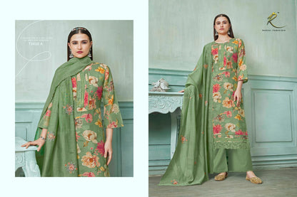 Summer Printkari 73410 Rakhi Fashion Chanderi Pant Style Suits Wholesaler India