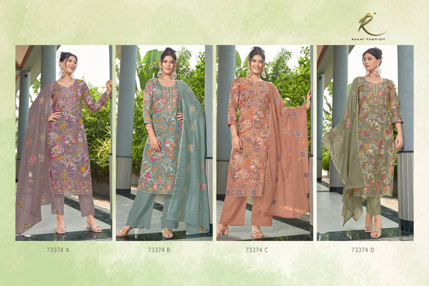 Summer Printkari Rakhi Fashion Chanderi Pant Style Suits Wholesaler Ahmedabad