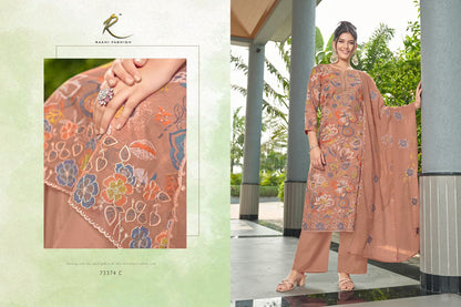 Summer Printkari Rakhi Fashion Chanderi Pant Style Suits Wholesaler Ahmedabad