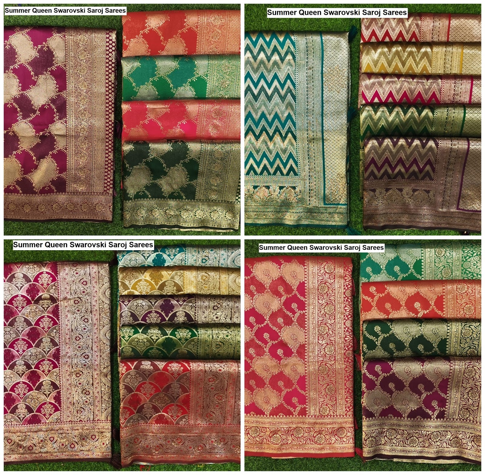 Summer Queen Swarovski Saroj Pure Silk Sarees Manufacturer Ahmedabad