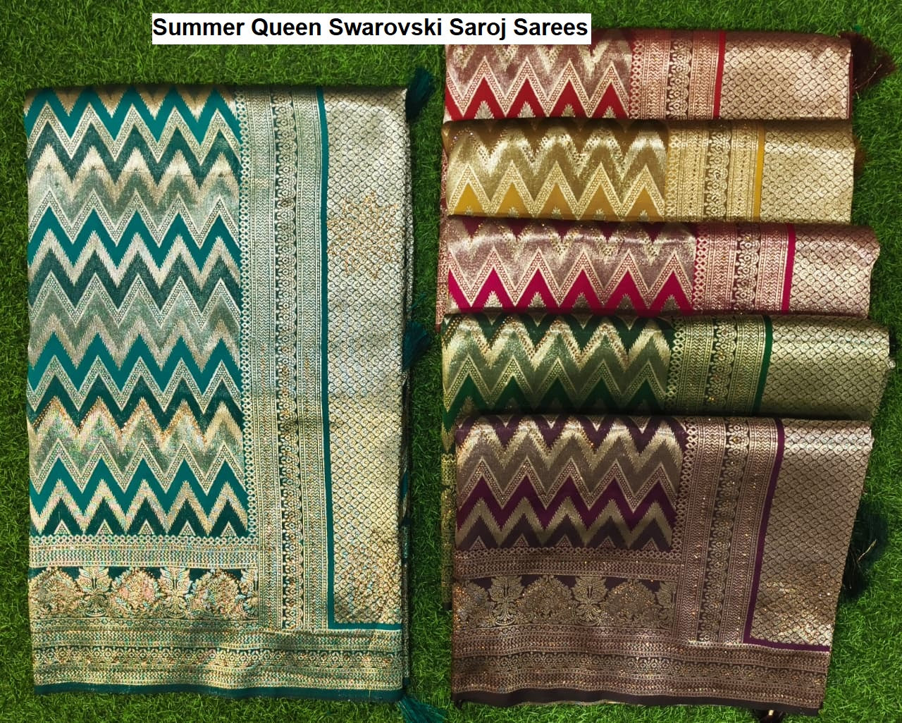 Summer Queen Swarovski Saroj Pure Silk Sarees Manufacturer Ahmedabad
