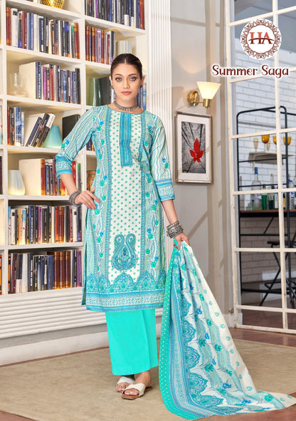 Summer Saga Harshit Fashion Cotton Pant Style Suits Wholesale