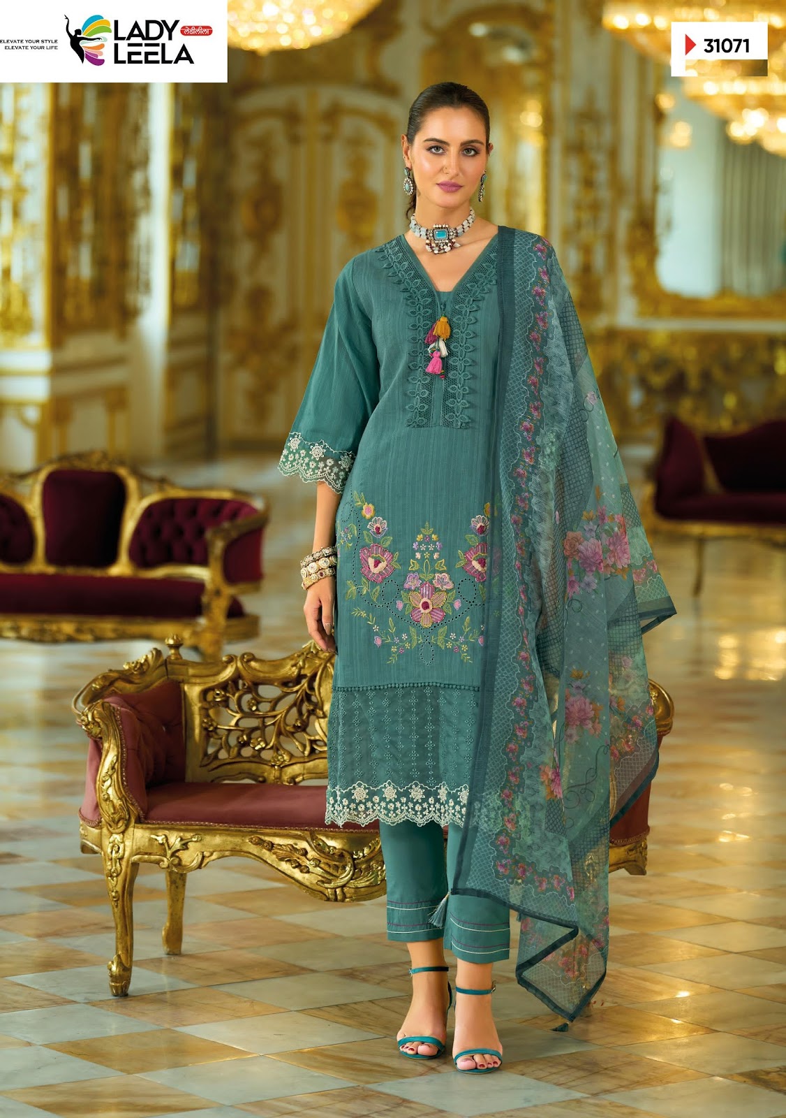 Summer Saga Ladyleela Pure Cotton Readymade Pant Style Suits Wholesaler Gujarat