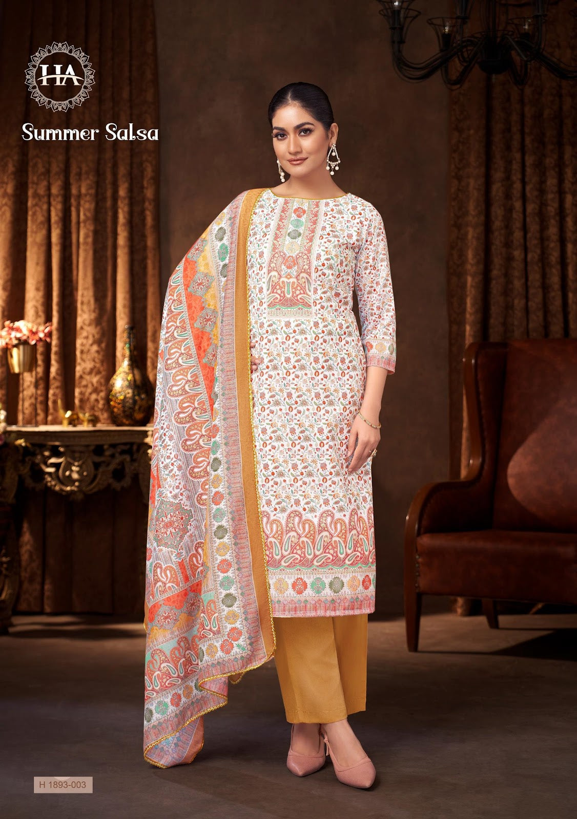 Summer Salsa Harshit Fashion Cambric Pant Style Suits Wholesaler Ahmedabad