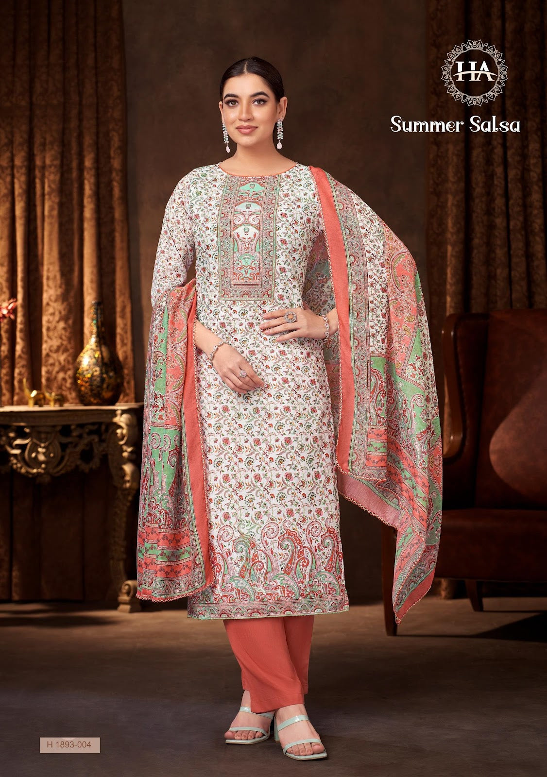 Summer Salsa Harshit Fashion Cambric Pant Style Suits Wholesaler Ahmedabad