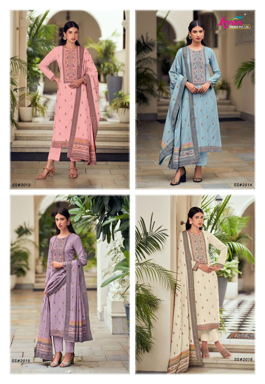 Summer Shades Nx Vol 4 Avon Trendz Lawn Cotton Pant Style Suits Supplier Gujarat