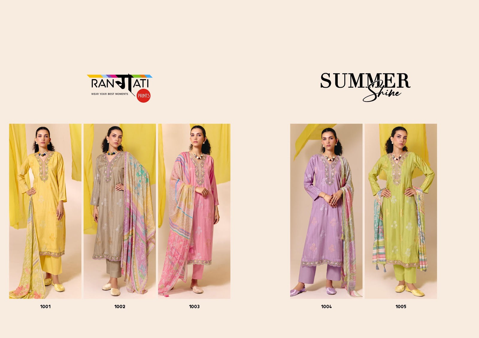 Summer Shine Rangati Prints Viscose Muslin Pant Style Suits Exporter India