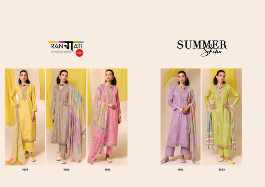 Summer Shine Rangati Prints Viscose Muslin Pant Style Suits Exporter India