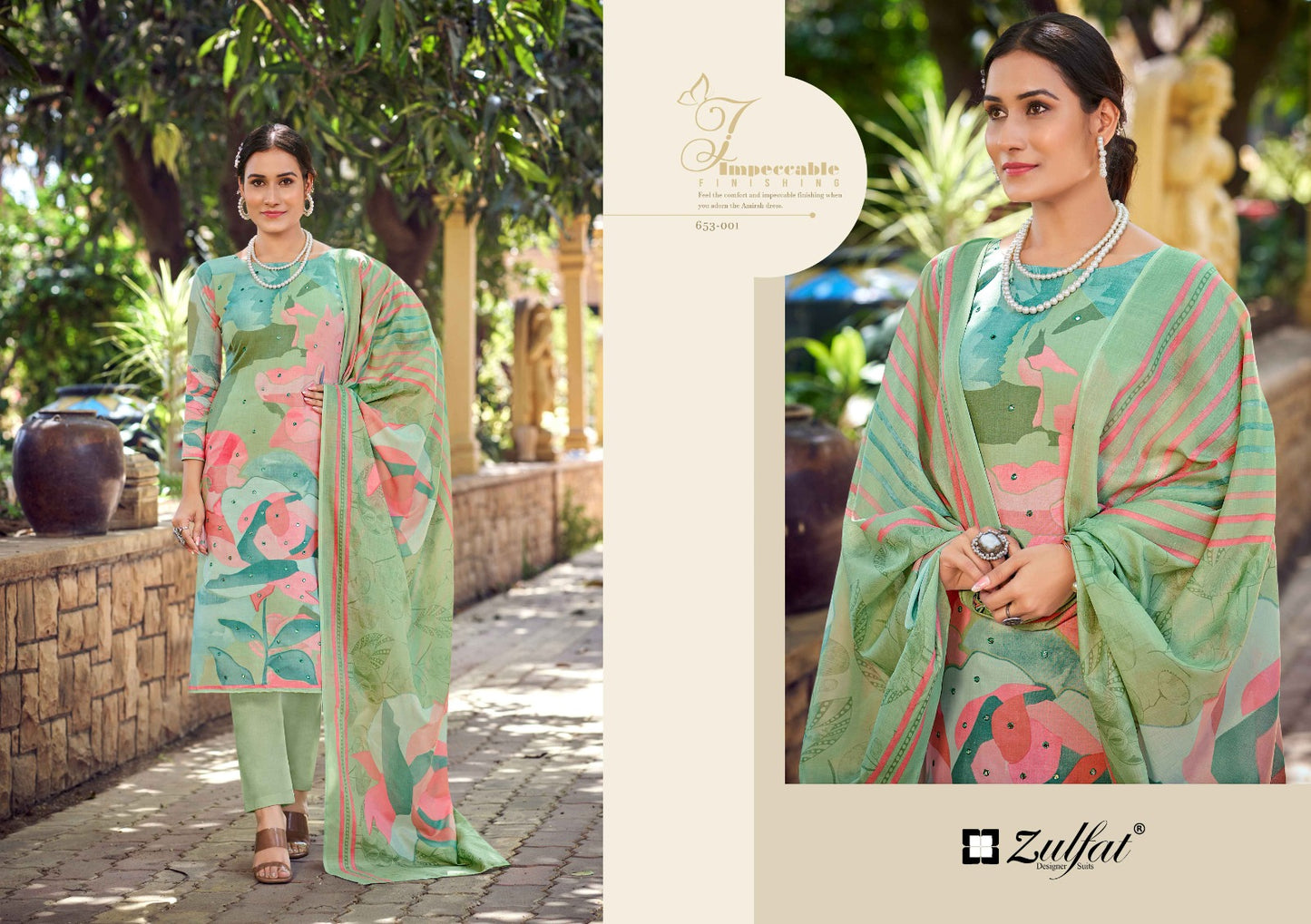 Summer Shine Vol 2 Zulfat Designer Pure Cotton Pant Style Suits Supplier