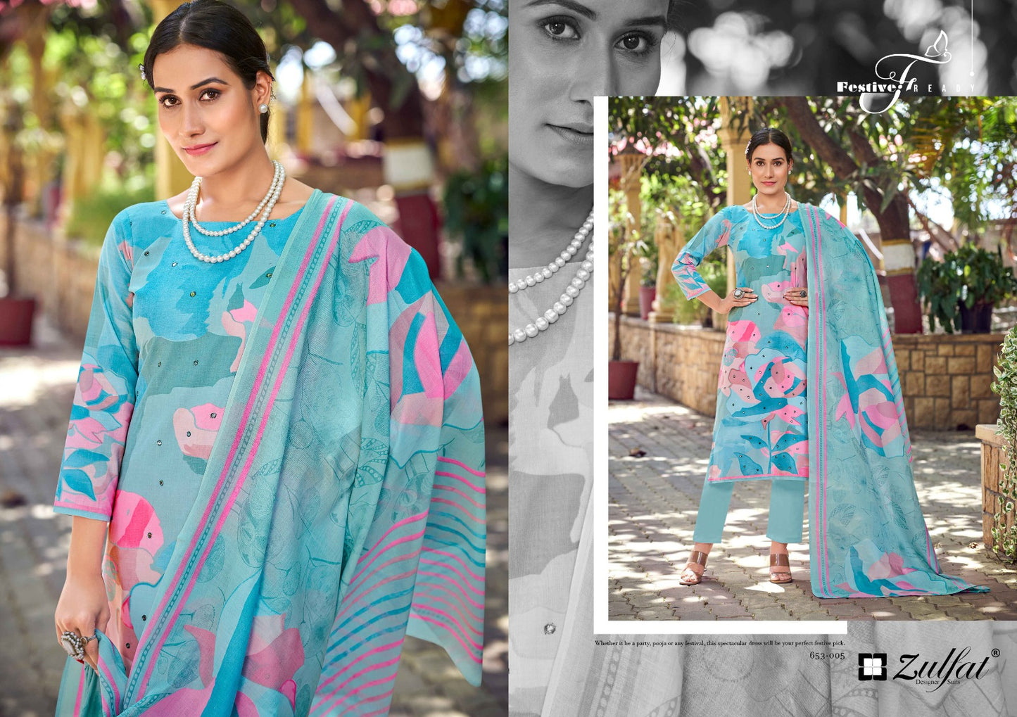 Summer Shine Vol 2 Zulfat Designer Pure Cotton Pant Style Suits Supplier