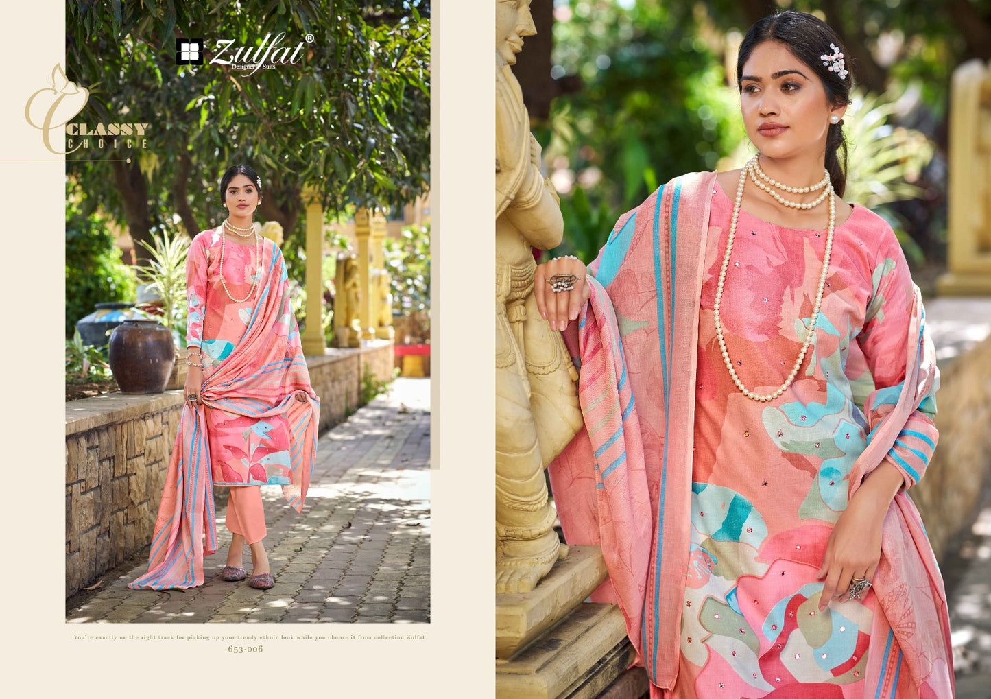 Summer Shine Vol 2 Zulfat Designer Pure Cotton Pant Style Suits Supplier