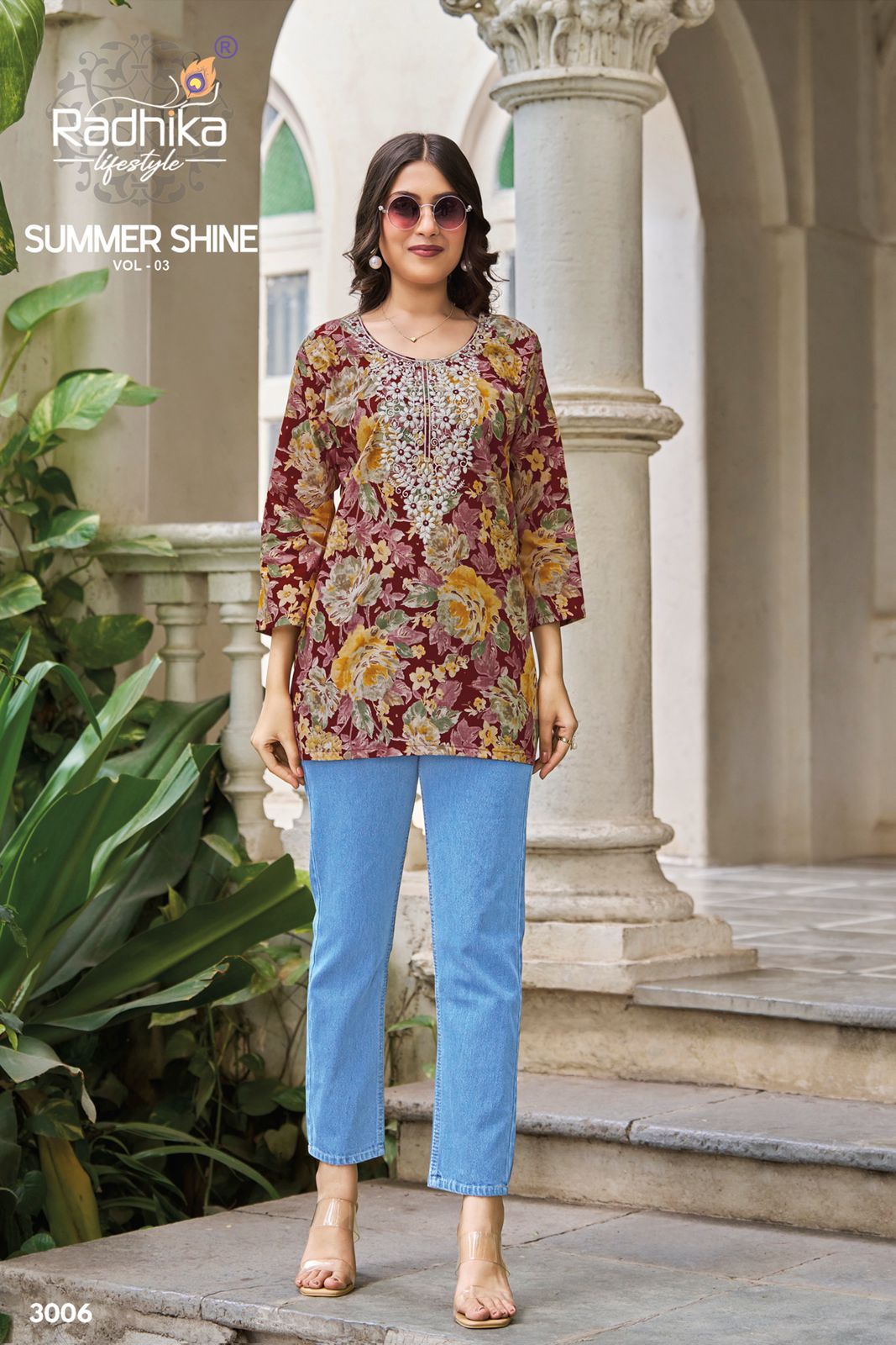 Summer Shine Vol 3 Radhika Lifestyle Cotton Short Kurtis Wholesaler