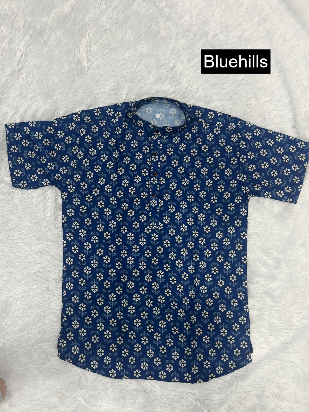 Summer Short Bluehills Cotton Mens Kurta Wholesaler India