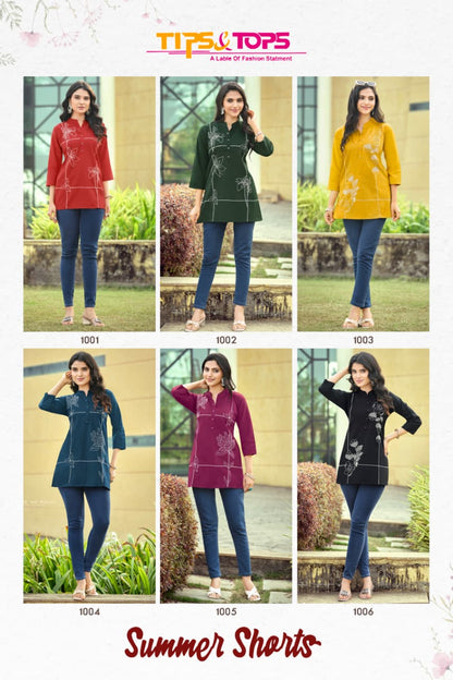 Summer Shorts Tips Tops Cotton Short Kurtis Wholesale Rate
