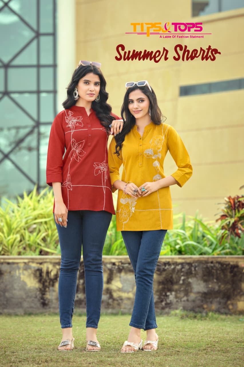 Summer Shorts Tips Tops Cotton Short Kurtis Wholesale Rate