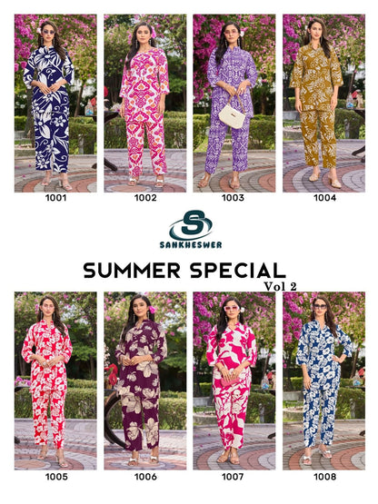 Summer Special Vol 2 Sankheswer Reyon Co Ord Set Manufacturer Gujarat