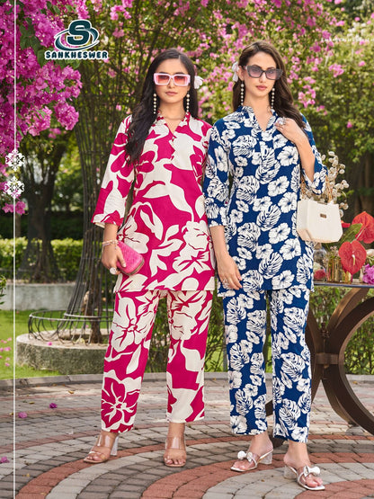 Summer Special Vol 2 Sankheswer Reyon Co Ord Set Manufacturer Gujarat