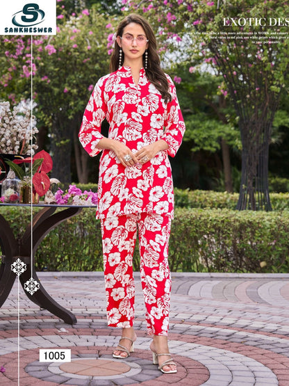 Summer Special Vol 2 Sankheswer Reyon Co Ord Set Manufacturer Gujarat