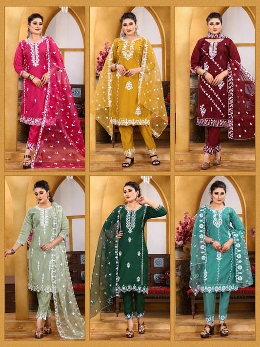 Summer Special Vol 4 Kt Roman Silk Readymade Pant Style Suits Manufacturer