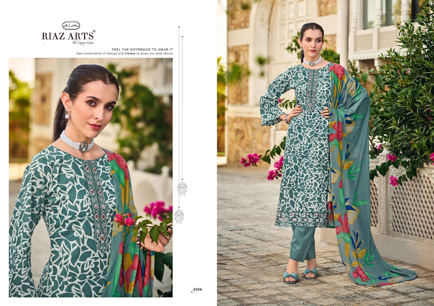 Summer Star Riaz Art Cambric Lawn Karachi Salwar Suits Supplier Gujarat