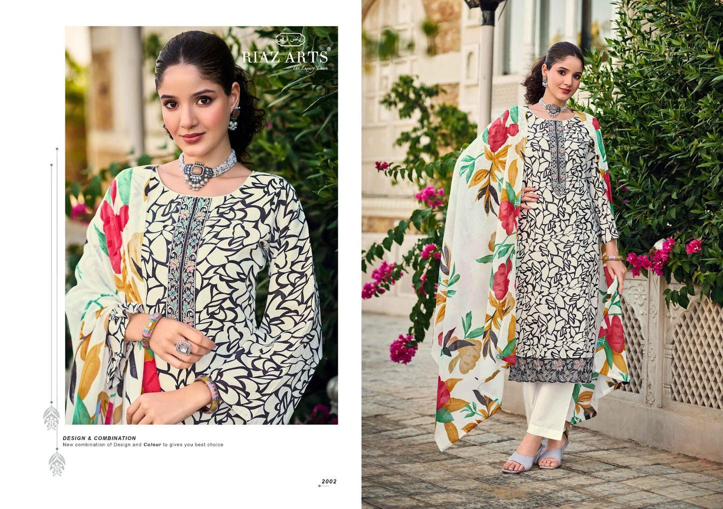 Summer Star Riaz Art Cambric Lawn Karachi Salwar Suits Supplier Gujarat