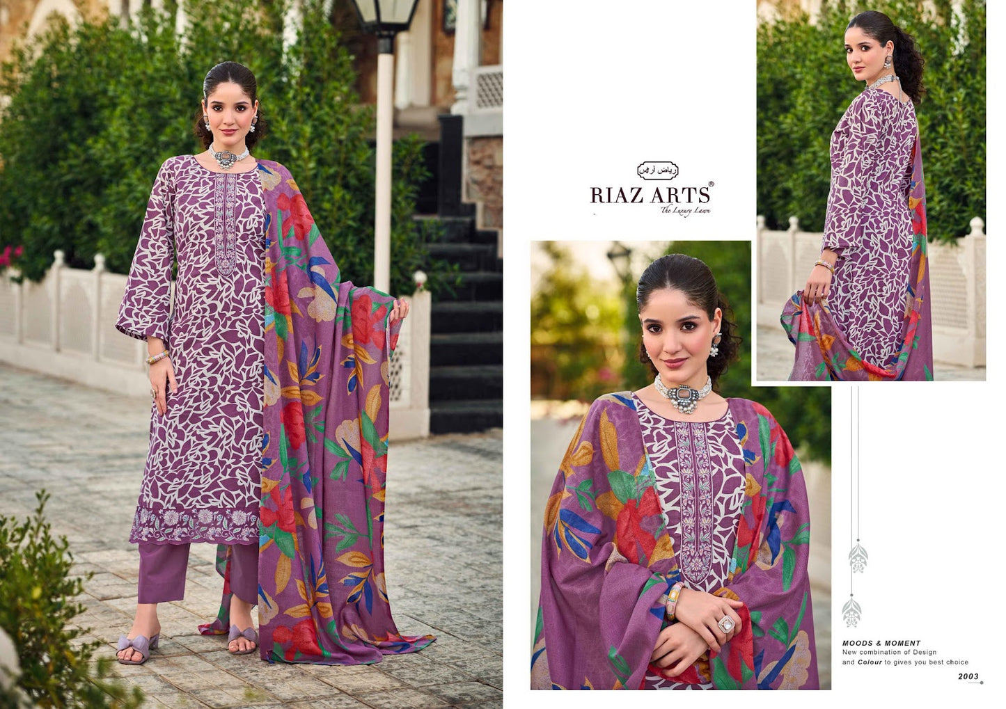Summer Star Riaz Art Cambric Lawn Karachi Salwar Suits Supplier Gujarat