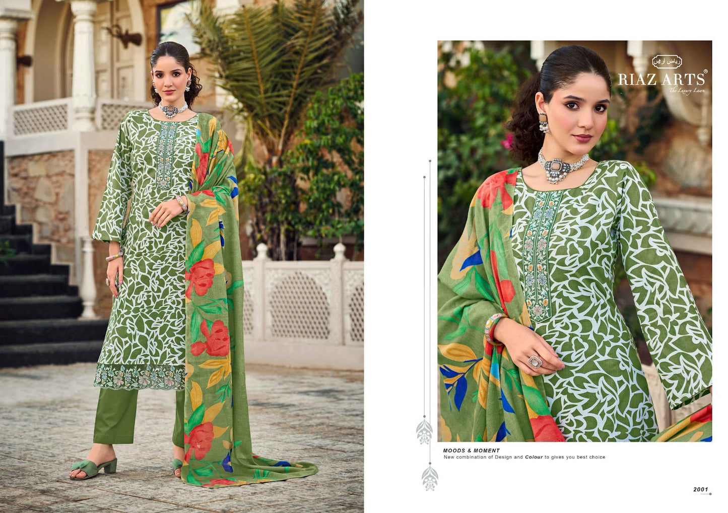 Summer Star Riaz Art Cambric Lawn Karachi Salwar Suits Supplier Gujarat