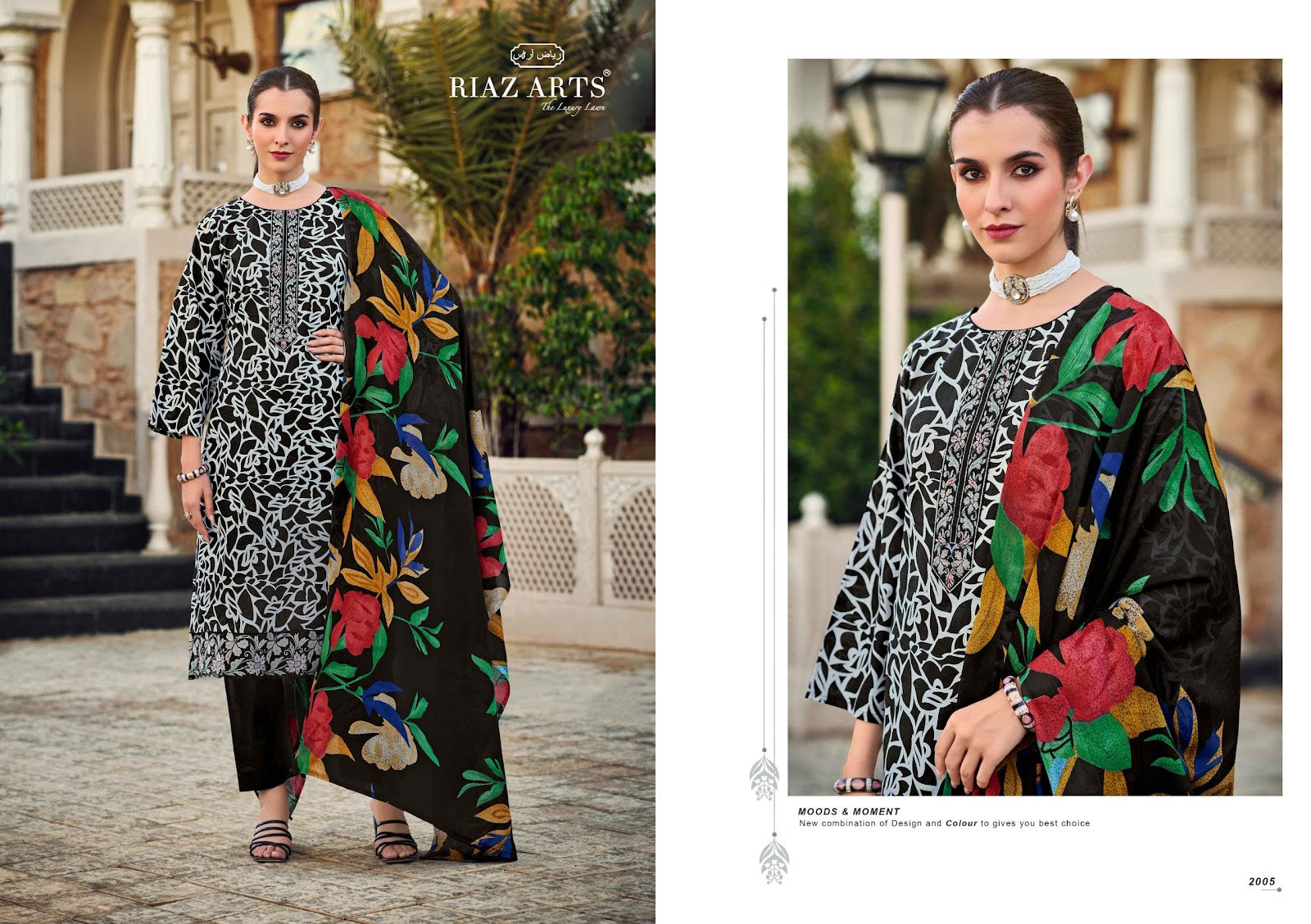 Summer Star Riaz Art Cambric Lawn Karachi Salwar Suits Supplier Gujarat