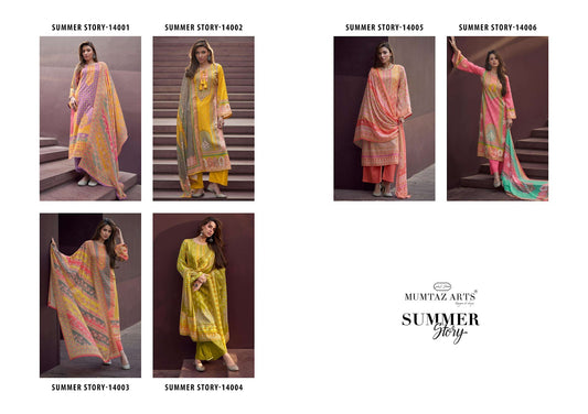 Summer Story Mumtaz Arts Pure Lawn Karachi Salwar Suits Wholesaler India