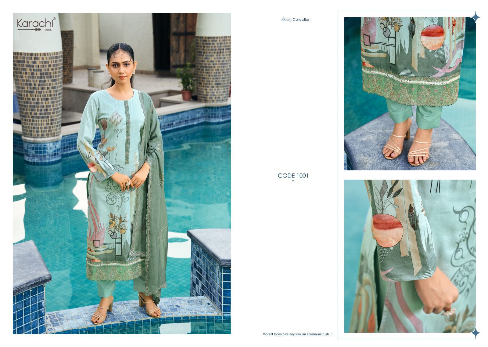 Summer Swag Karachi Prints Pure Jaam Plazzo Style Suits Supplier India