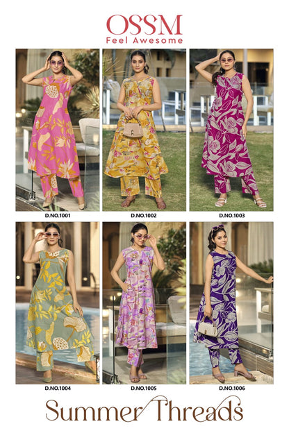 Summer Threads Ossm Premium Cotton Co Ord Set Wholesaler India