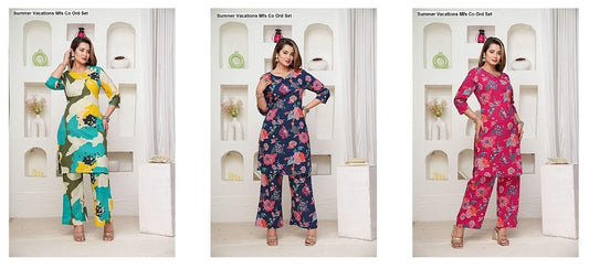 Summer Vacations Mfs Cotton Co Ord Set Wholesaler India