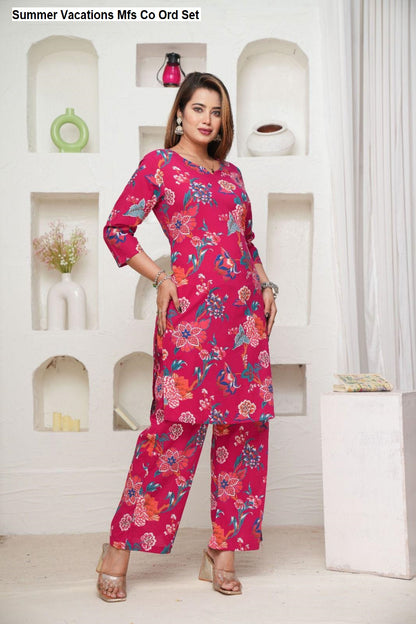 Summer Vacations Mfs Cotton Co Ord Set Wholesaler India