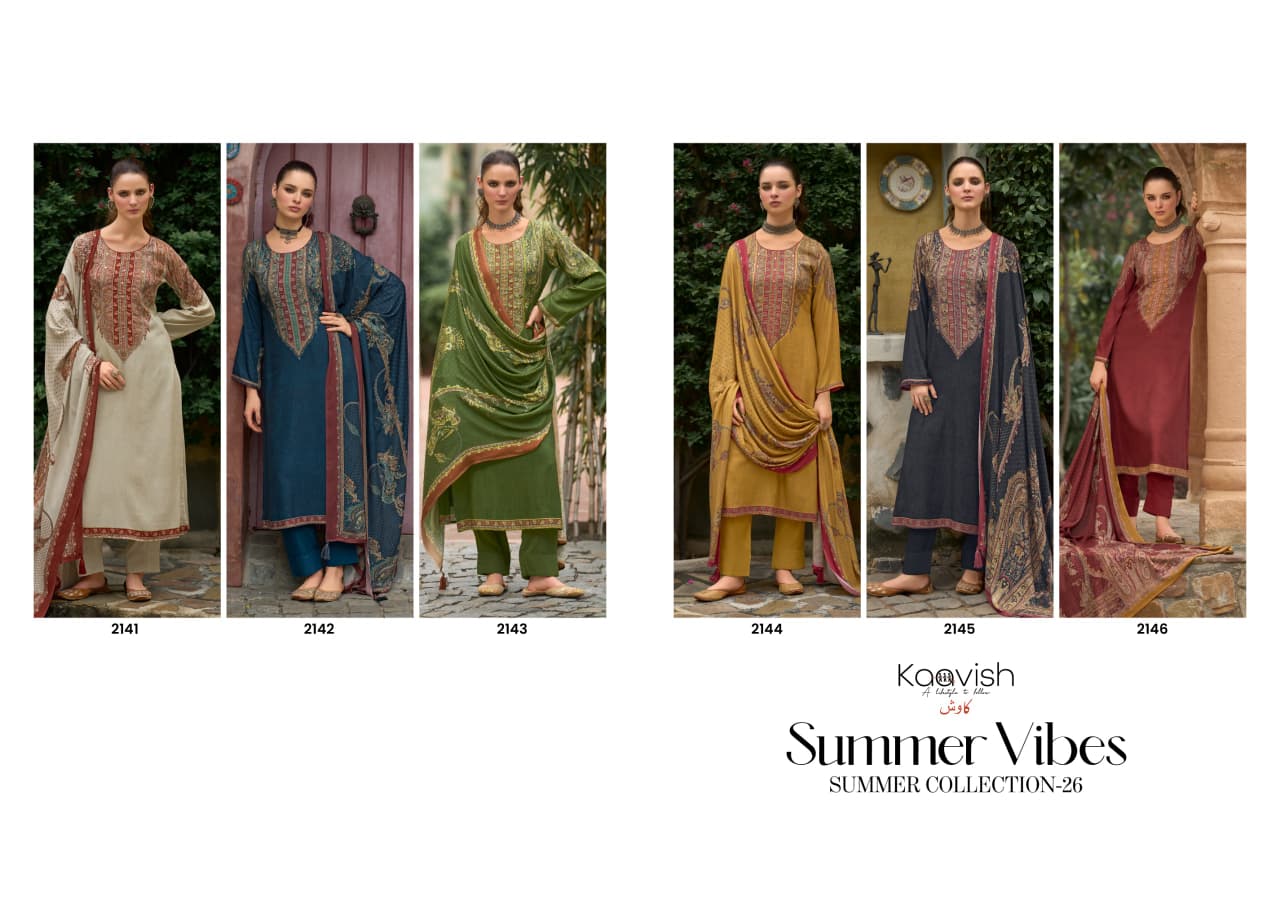 Summer Vibes Kaavish Jam Cotton Pant Style Suits Wholesaler
