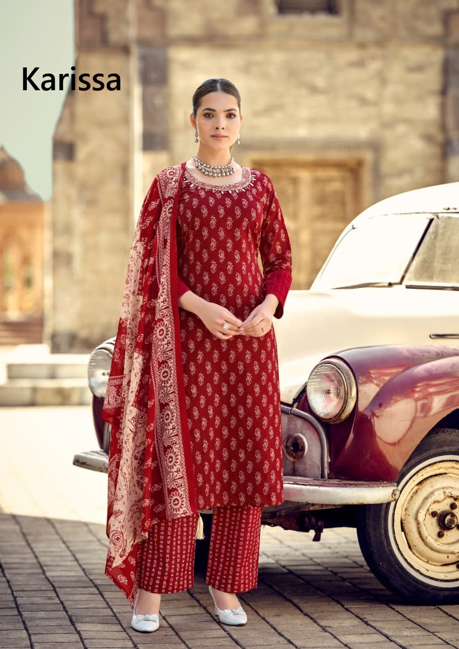 Summer Vibes Karissa Cotton Readymade Pant Style Suits Wholesaler Gujarat