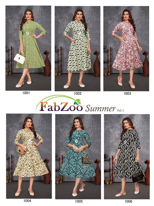 Summer Vol 1 Fabzoo Pure Rayon One Piece Wholesaler Gujarat
