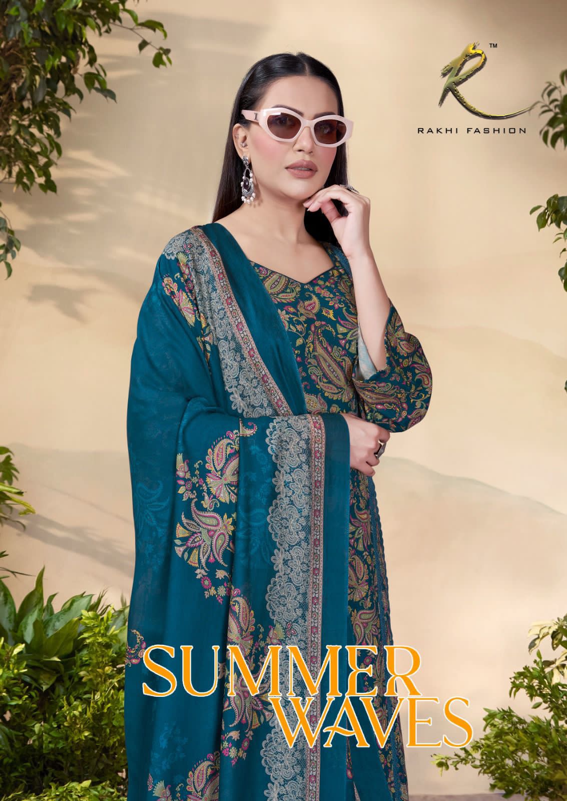 Summer Waves 73355 Rakhi Fashion Cotton Pant Style Suits Wholesale Rate