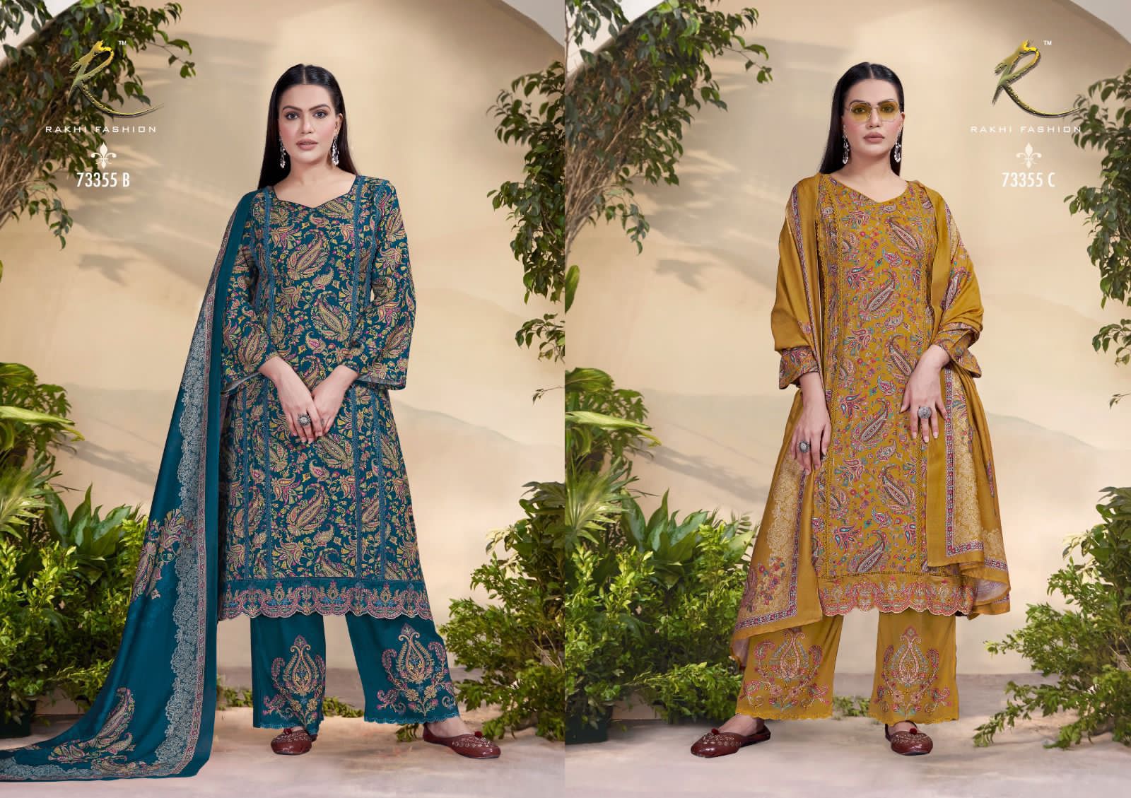 Summer Waves 73355 Rakhi Fashion Cotton Pant Style Suits Wholesale Rate
