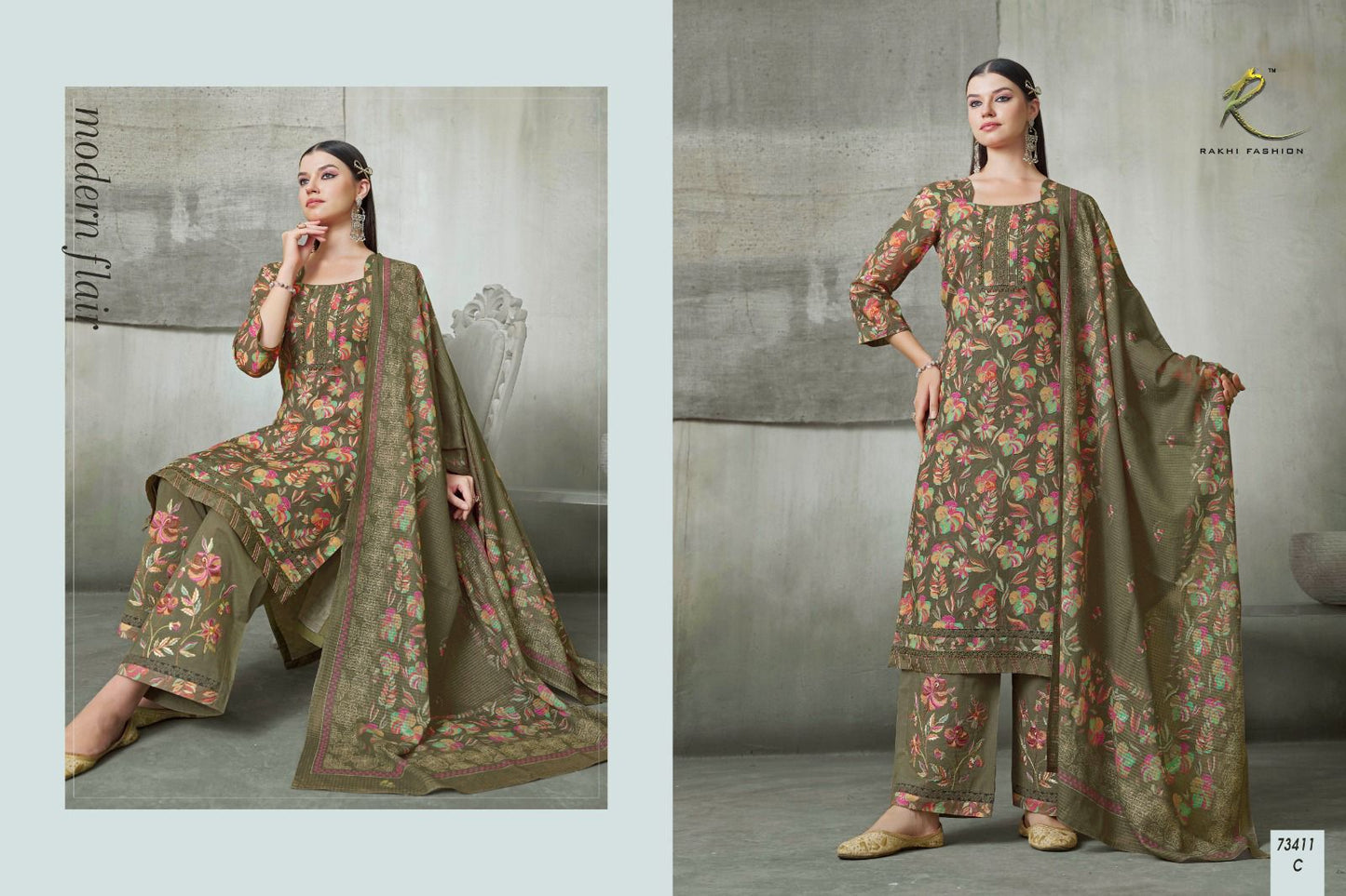 Summer Waves 73411 Rakhi Fashion Soft Cotton Pant Style Suits Supplier Gujarat