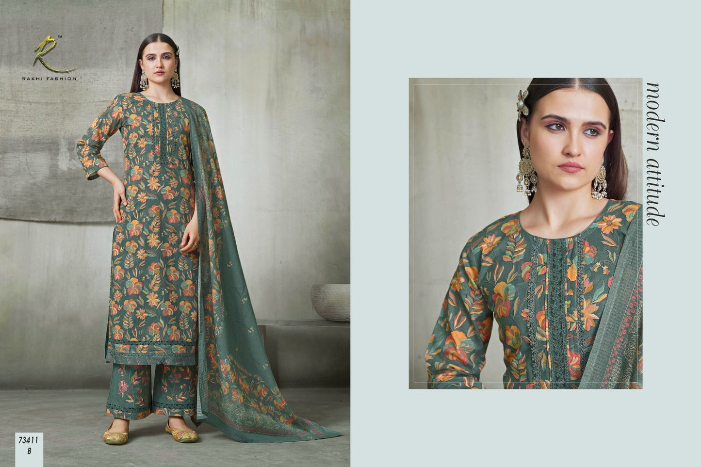 Summer Waves 73411 Rakhi Fashion Soft Cotton Pant Style Suits Supplier Gujarat
